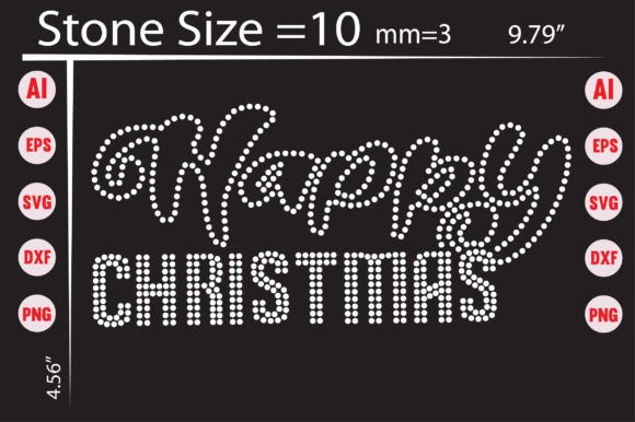 A Festive Rhinestone Template for Cricut & Craft Graphics