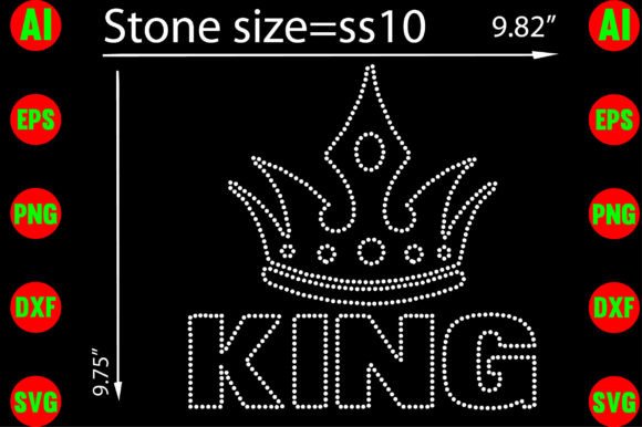 A King Rhinestone Template for Bold T-Shirt Graphics