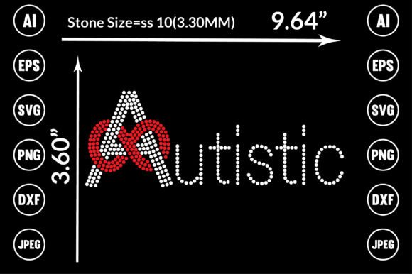 Autism Rhinestone Templates: A Versatile Graphic Asset for T-Shirt Designs