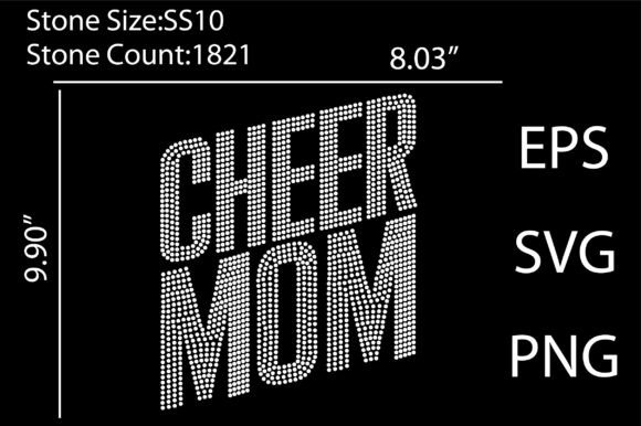 Cheer Mom Rhinestone Templates for T-Shirts & Graphics