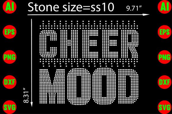 Cheer Mood Rhinestone Templates for T-Shirt Designs