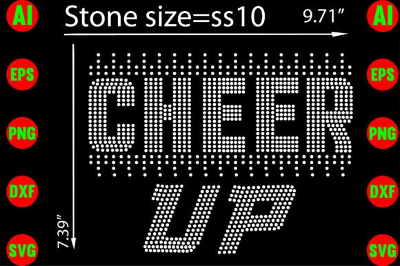 Cheer Up Rhinestone Templates: A Sparkle for T-Shirt Designs and Graphics