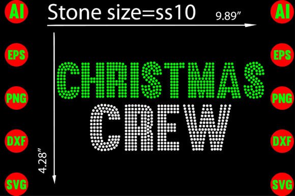 Christmas Crew Rhinestone Templates for T-Shirt Designs