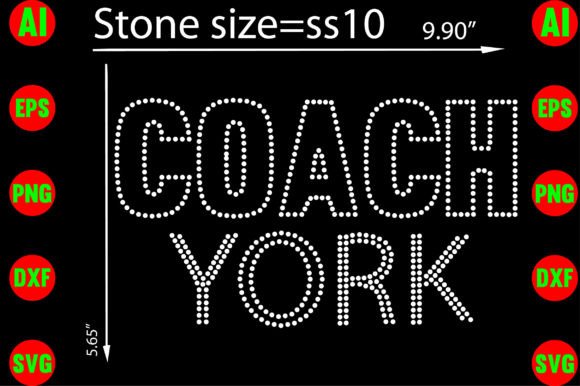 COACH York Rhinestone Templates for T-Shirt Designs