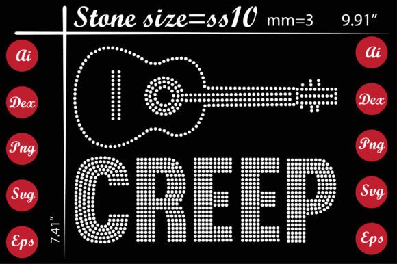 Creep Rhinestone Templates for T-Shirt Designs and Graphics