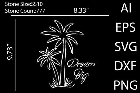 Dream Big Rhinestone Templates: A Sparkle of Style for Graphics & T-Shirt Designs