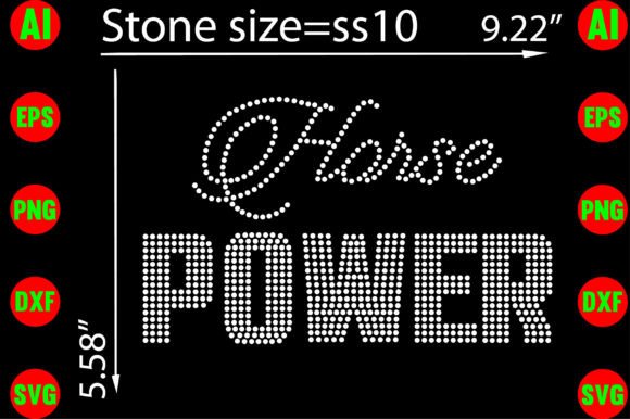 Evaluating Horse Power Rhinestone Graphics for T-Shirt Designs