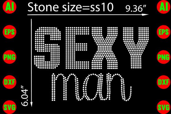 Evaluating Sexy Man Rhinestone Graphics for T-Shirt Designs