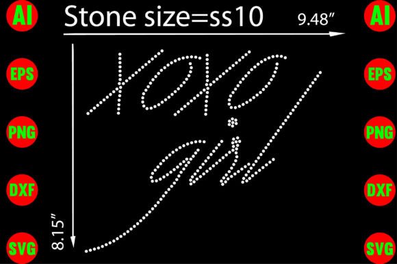 Evaluating the Xoxo Girl Rhinestone Templates for T-Shirt Graphics