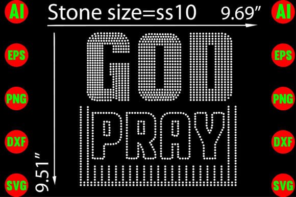 God Pray Rhinestone Templates: A Versatile Graphics Asset