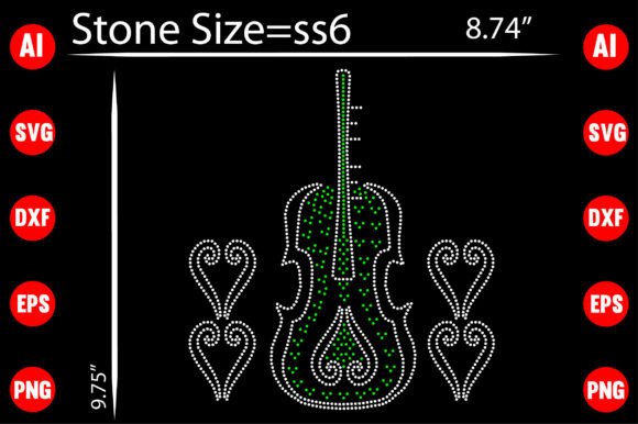 Guitar Rhinestone Templates: A Sparkling Addition to T-Shirt Designs