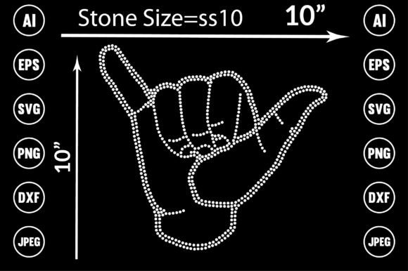 Hand Rhinestone Templates for T-Shirt Designs and Graphics