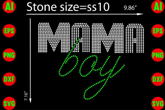 Mama Boy Rhinestone Templates: A Versatile Graphics Asset