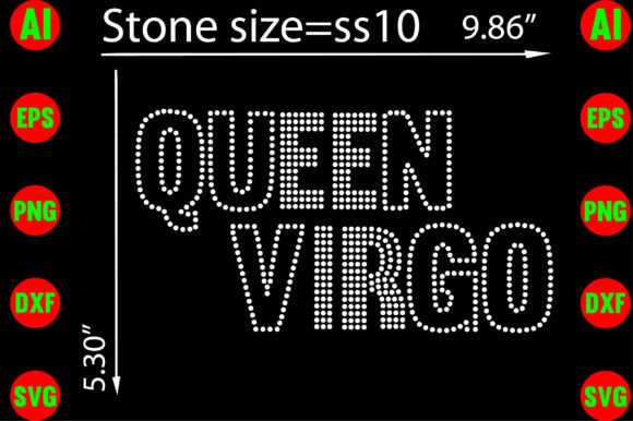 Queen Virgo Rhinestone Templates: A Royal Touch