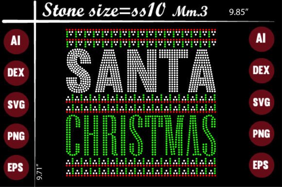 Review: Santa Christmas Rhinestone Templates for Graphics and T-Shirt Designs