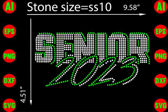 Senior 2023 Rhinestone Graphics for Crafting & T-Shirt Designs