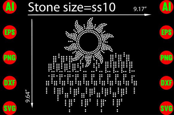 Shine with Sun Rhinestone Templates for T-Shirt Designs