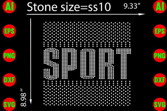 Sport Rhinestone Templates Design: A Versatile Embroidery Asset