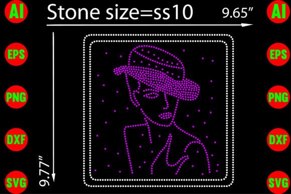 Women Rhinestone Graphics: A Sparkling Asset for T-Shirt Designs & Editorial Use